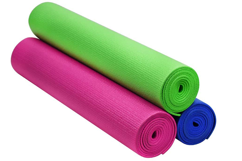 Kayışlı Renkli Baskılı PVC Yoga Minderi